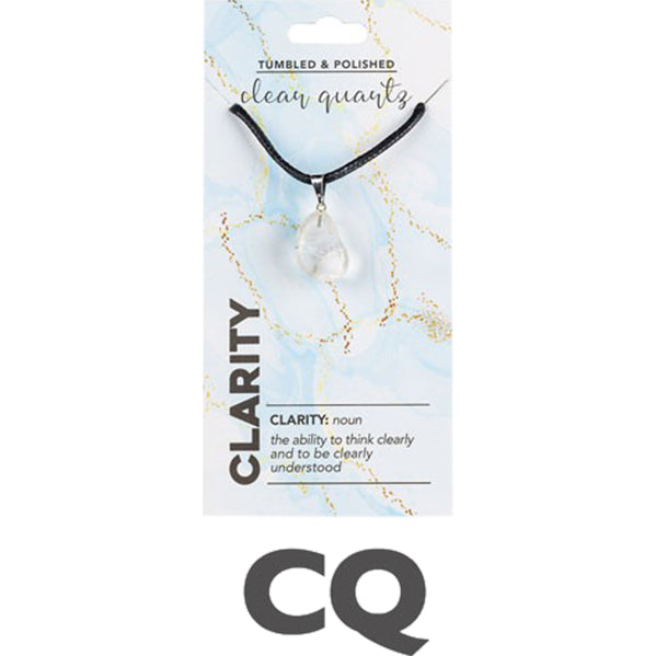 Polished Tumbled Pendants: CLEAR QUARTZ