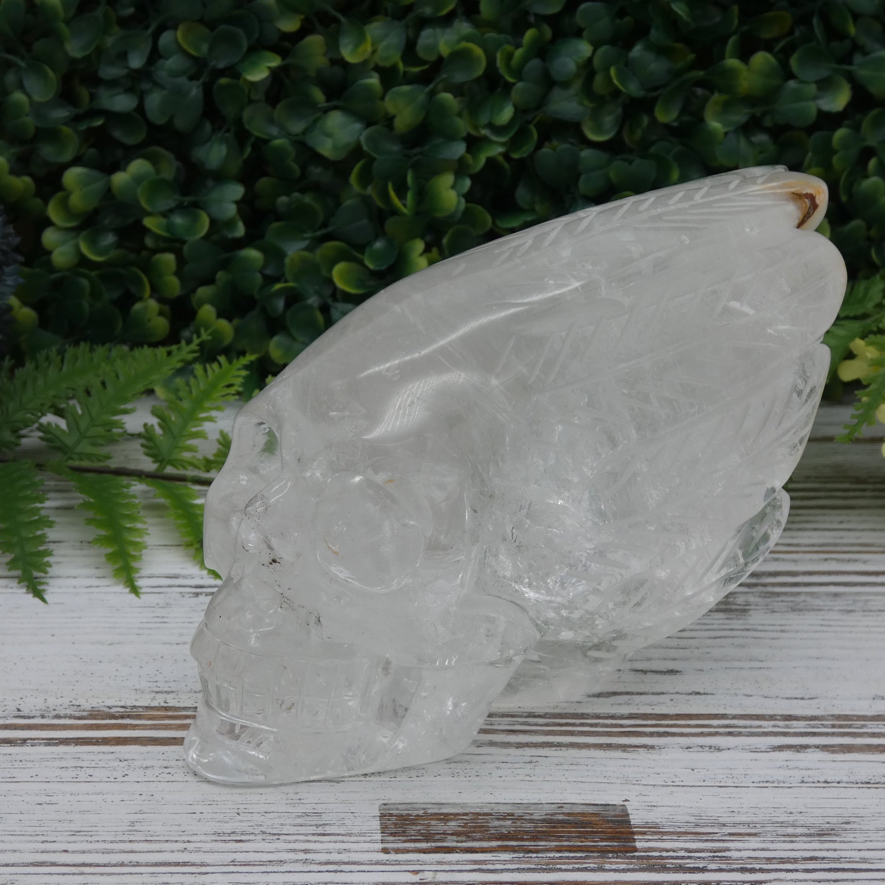 Clear Quartz Headdress Skull