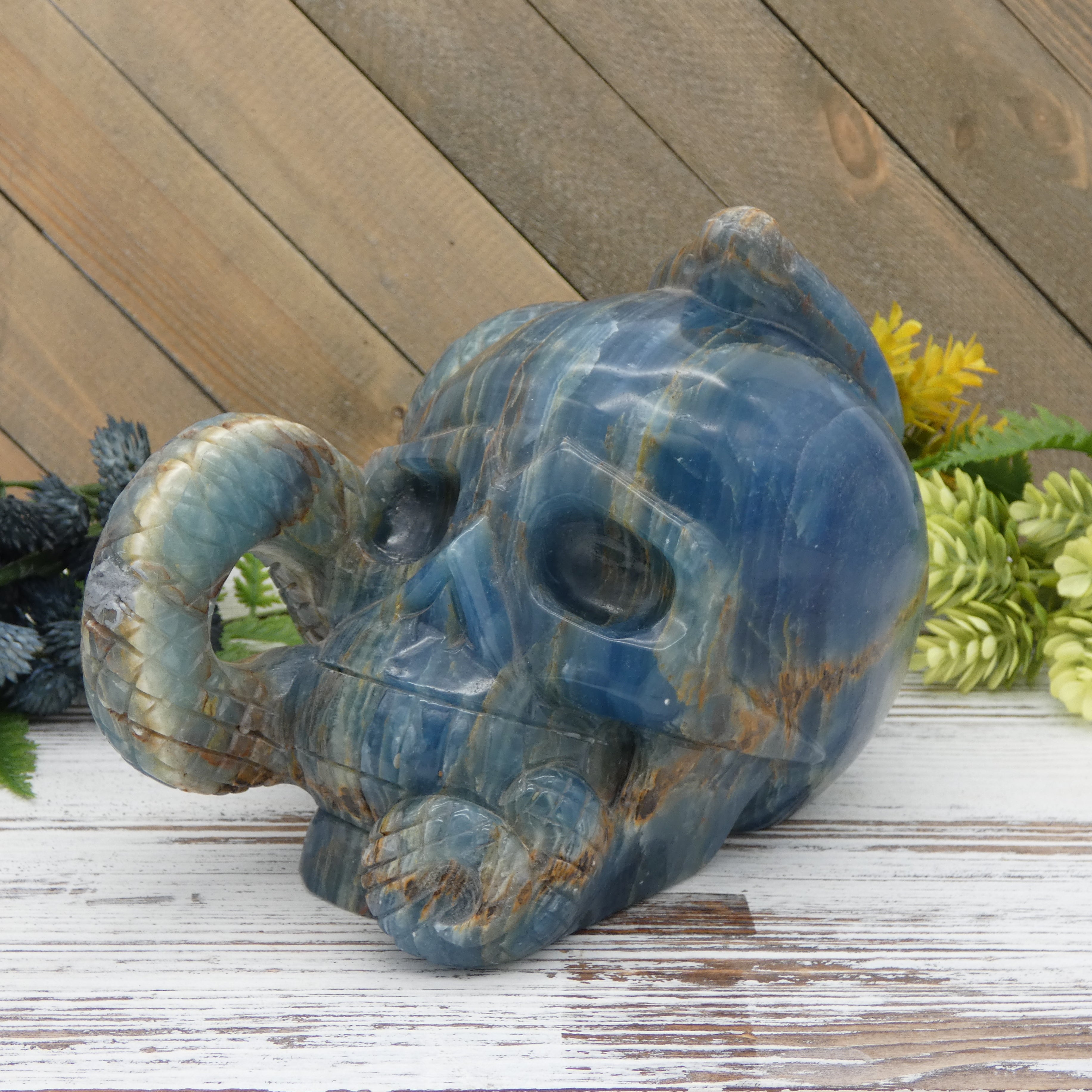 Blue Onyx Skull