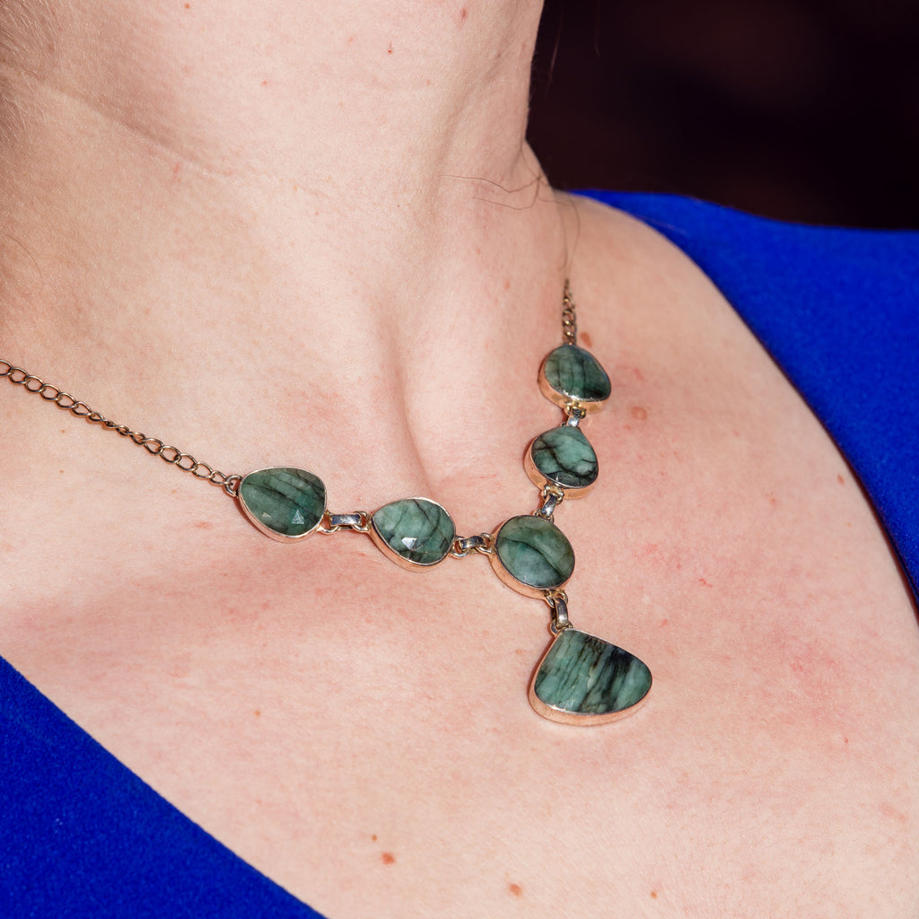 Faceted Emerald Necklace
