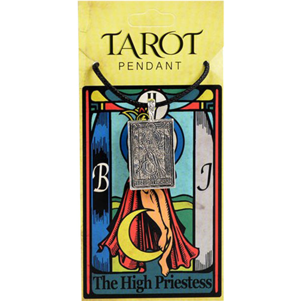 Tarot Necklace on a cotton cord: The High Priestess