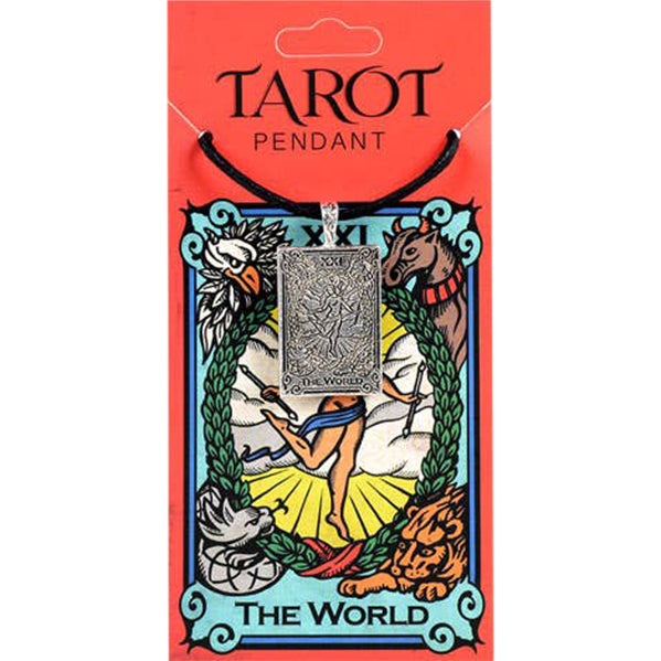 Tarot Necklace on a cotton cord: The World