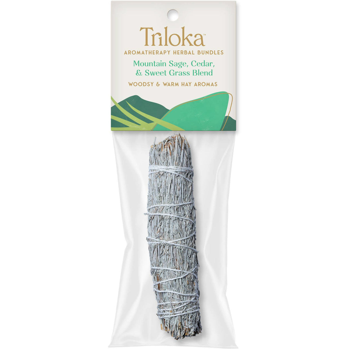 Triloka Mtn Sage, Cedar, Sweetgrass - Medium Herbal Bundle