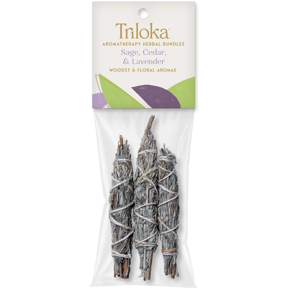 Triloka Sage, Cedar, Lavender - Mini Herbal Bundle