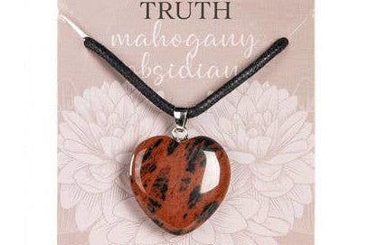 Heart Pendants: Truth (Mahogany Obsidian)