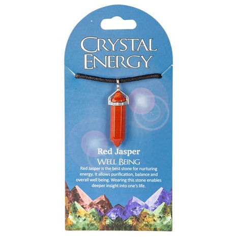 Crystal Energy Pendants: Well Being (Red Jasper)