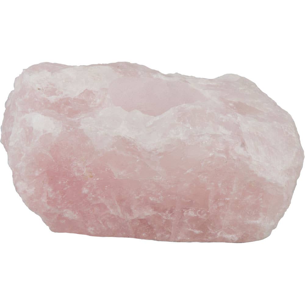 T-light Holder Rough Rose Quartz (Each)