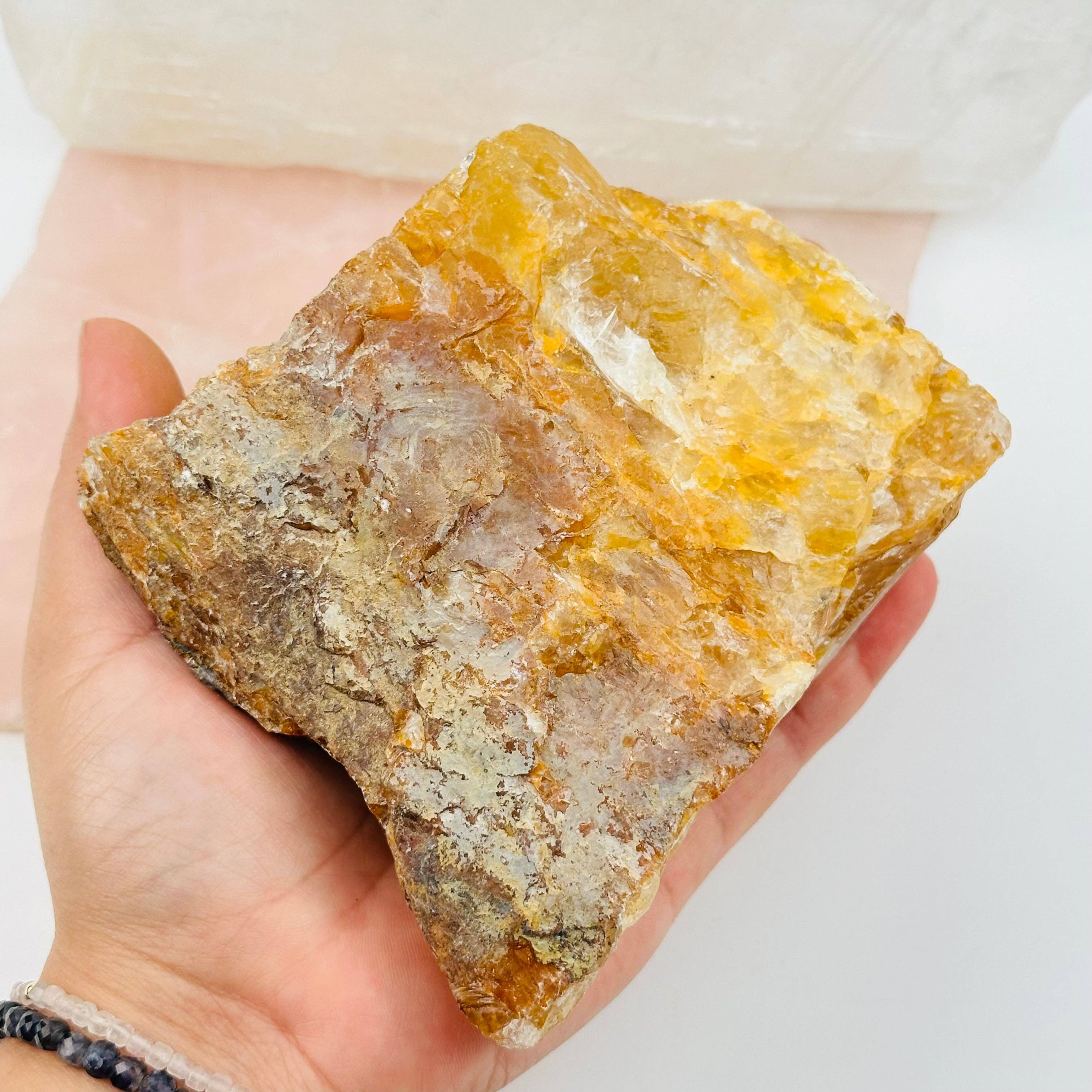 Golden Healer Rough Stone Crystal: 400-600g