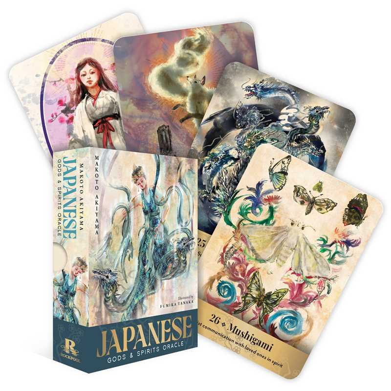 Japanese Gods & Spirits Oracle by Makoto Akiyama: Flashcards 128 pages / English