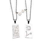 Zodiac Tarot Card & Astrology Necklace: Gold Plated / Libra