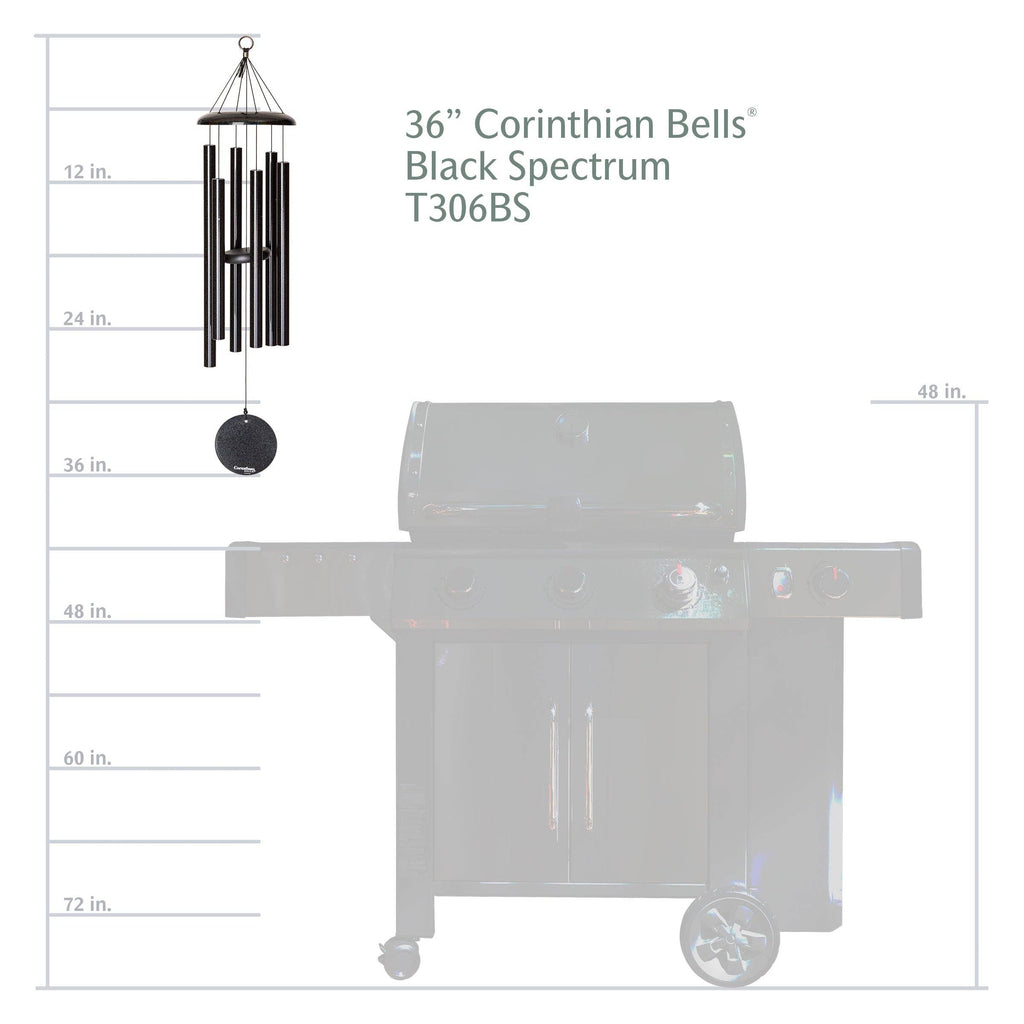 Corinthian Bells® 36-inch Wind Chime - Limited Edition Black Spectrum: Black Spectrum