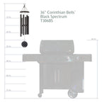 Corinthian Bells® 36-inch Wind Chime - Limited Edition Black Spectrum: Black Spectrum