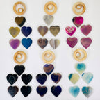 Agate Heart Crystal Wind Chimes : Pink