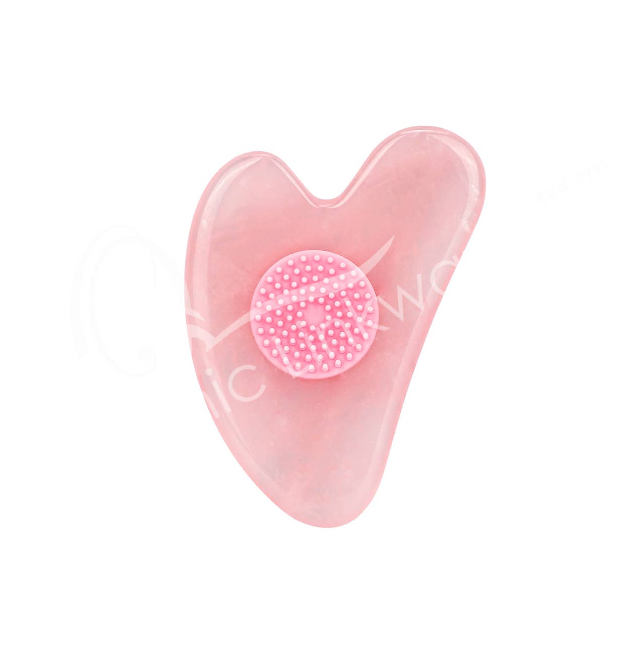 MASSAGER GUA SHA - ROSE QUARTZ 3.15"L