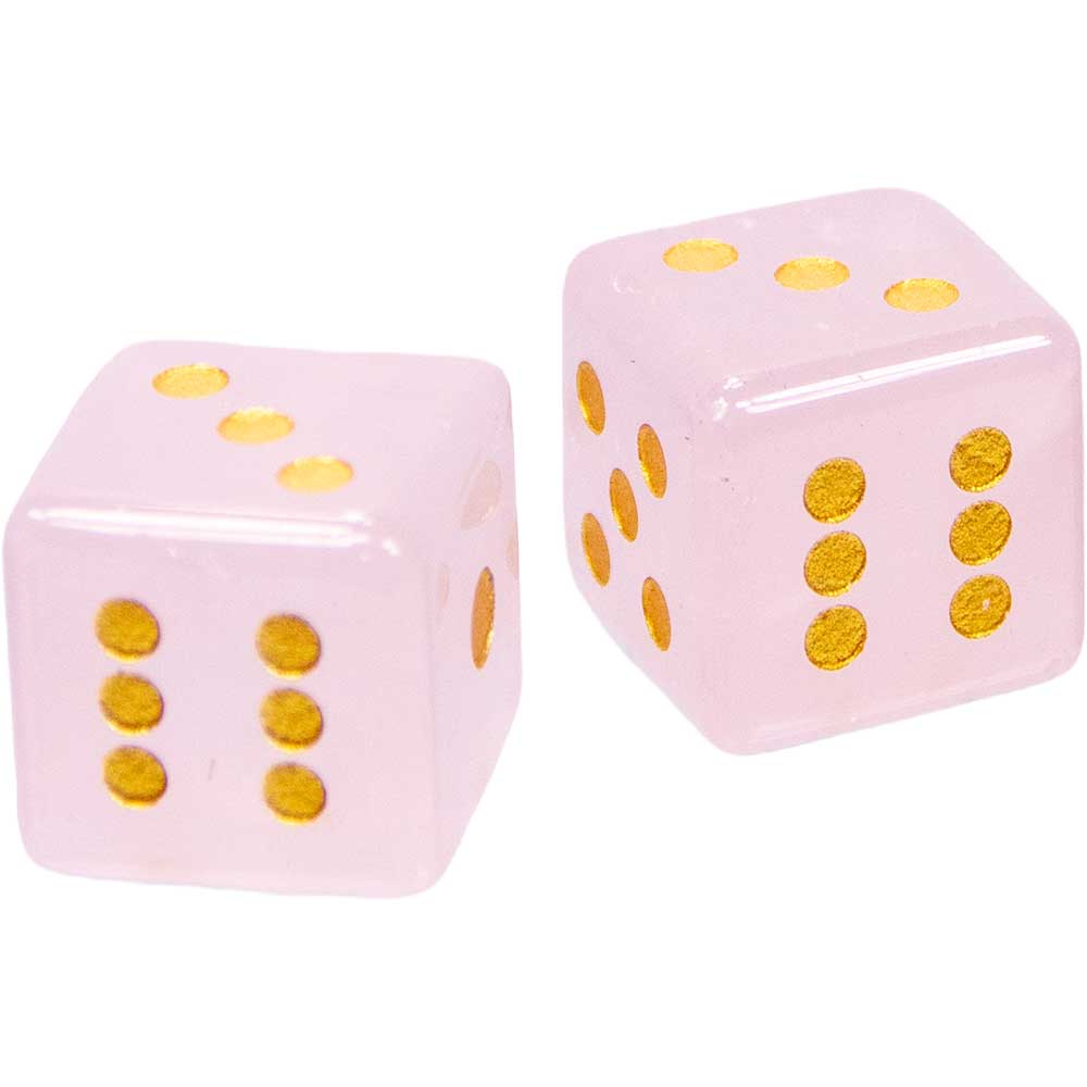Gemstone Dice - Rose Quartz (Pair): Rose quartz