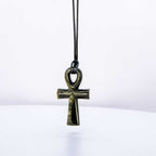 Gemstone Egyptian Ankh Necklace - Goldsheen Obsidian (Each): Goldsheen Obsidian