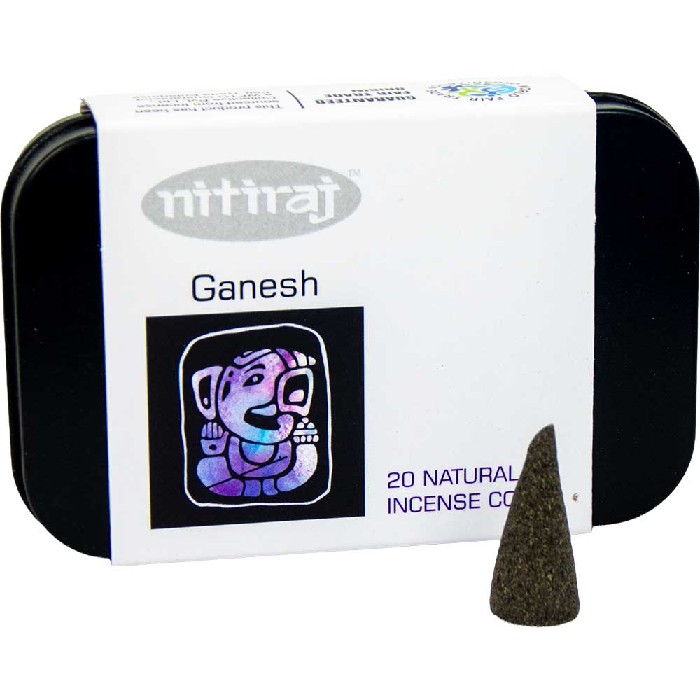 Nitiraj Natural Cones Box of 20 - Ganesh