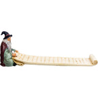 Polyresin Incense Holder - Wizard w/ Magic Scroll (Each): Wizard