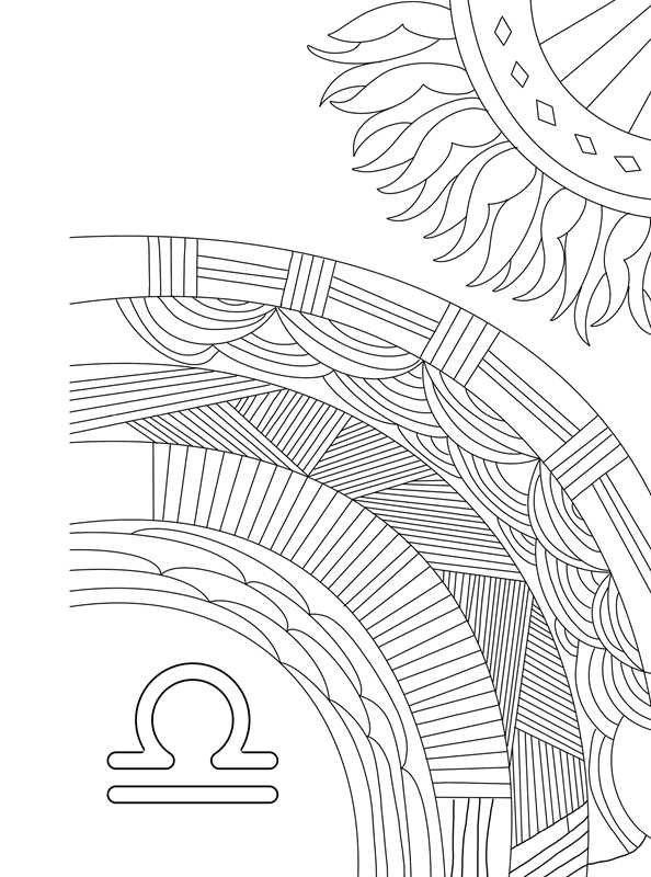 Libra: Your Cosmic Coloring Book by Mecca Woods: Paperback 48 pages / English
