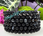 6mm Natural Onyx Crystal Healing Stretch Bracelet 7.5"
