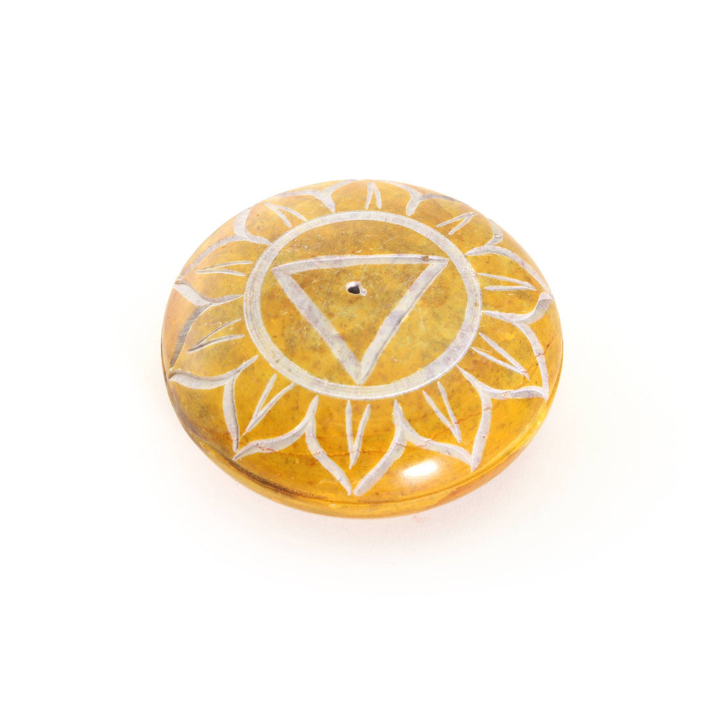 Incense Burner - Soapstone Pebble Solar Plexus -  Manipura
