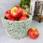 Tumbled Stone Crystal Flower Pot - Size #3: Tourmaline