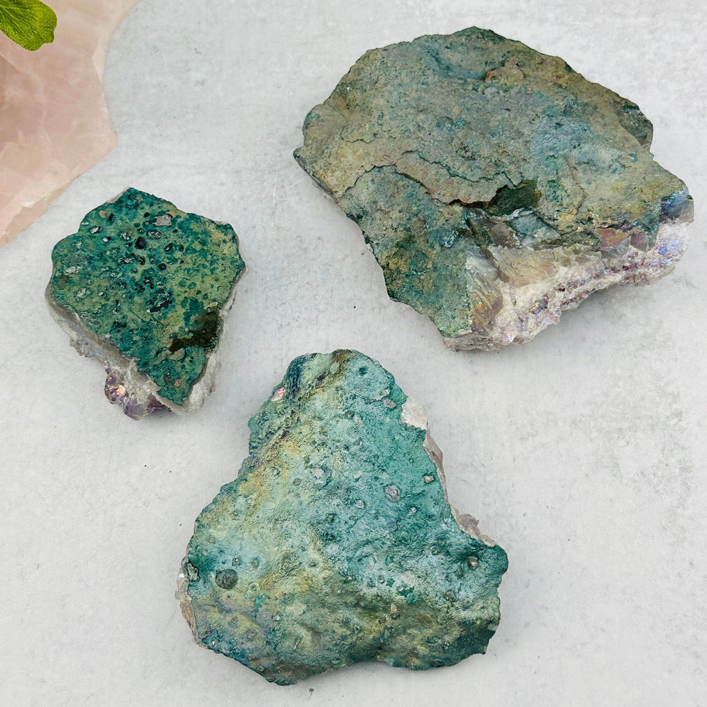 Amethyst Druzy Crystal Cluster with Angel Aura Pearly Finish: 300-400g