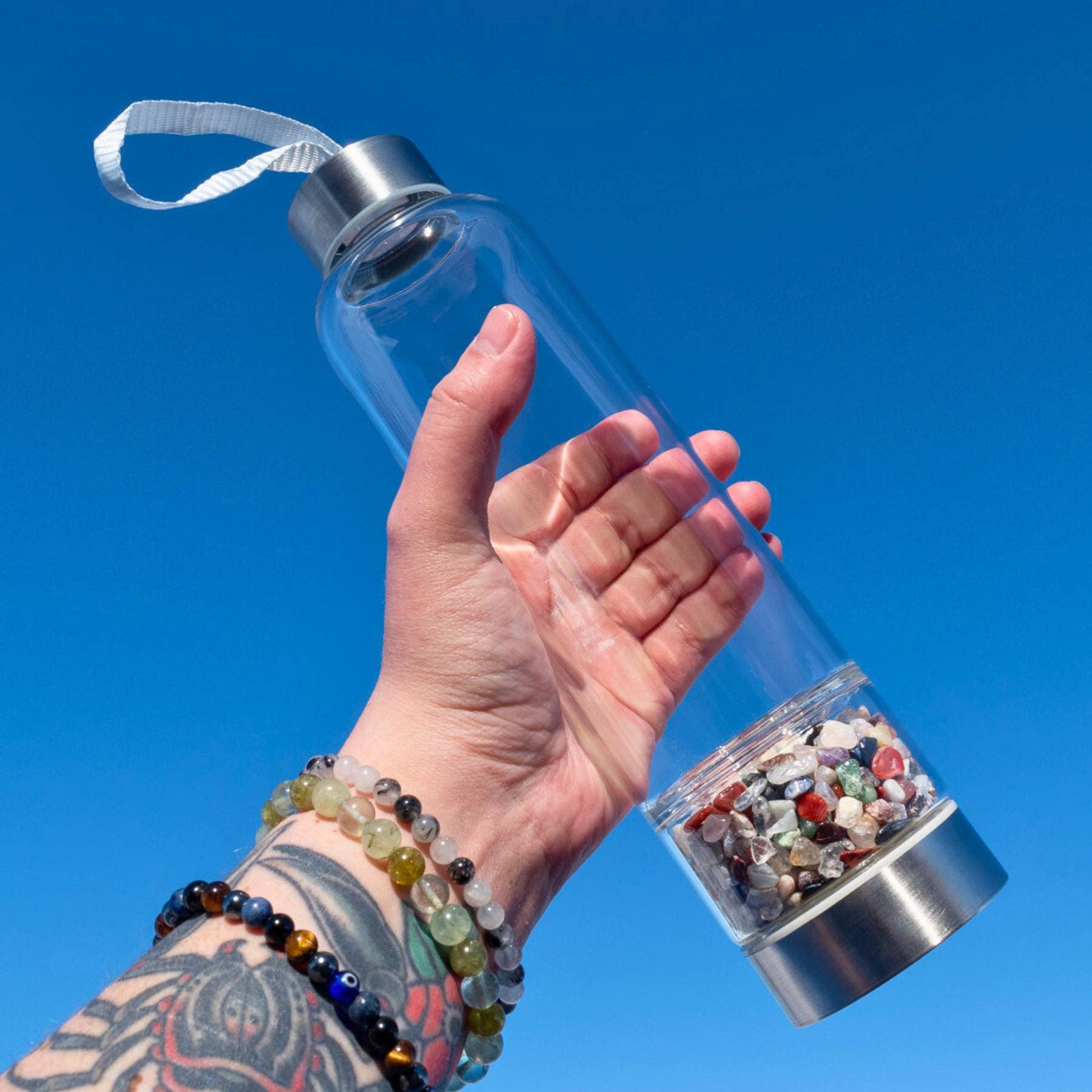Crystal Water Bottle: Clear Quartz