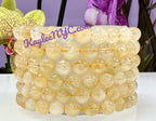 8mm Citrine Crystal Healing Stretch Bracelets 7.5" Energy