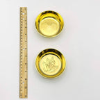 Brass Offering Bowls - Engraved - Crystals or Sun and Moon -: Crystal Cluster