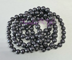 8mm Terahertz Crystal Healing Stretch Bracelet 7.5"