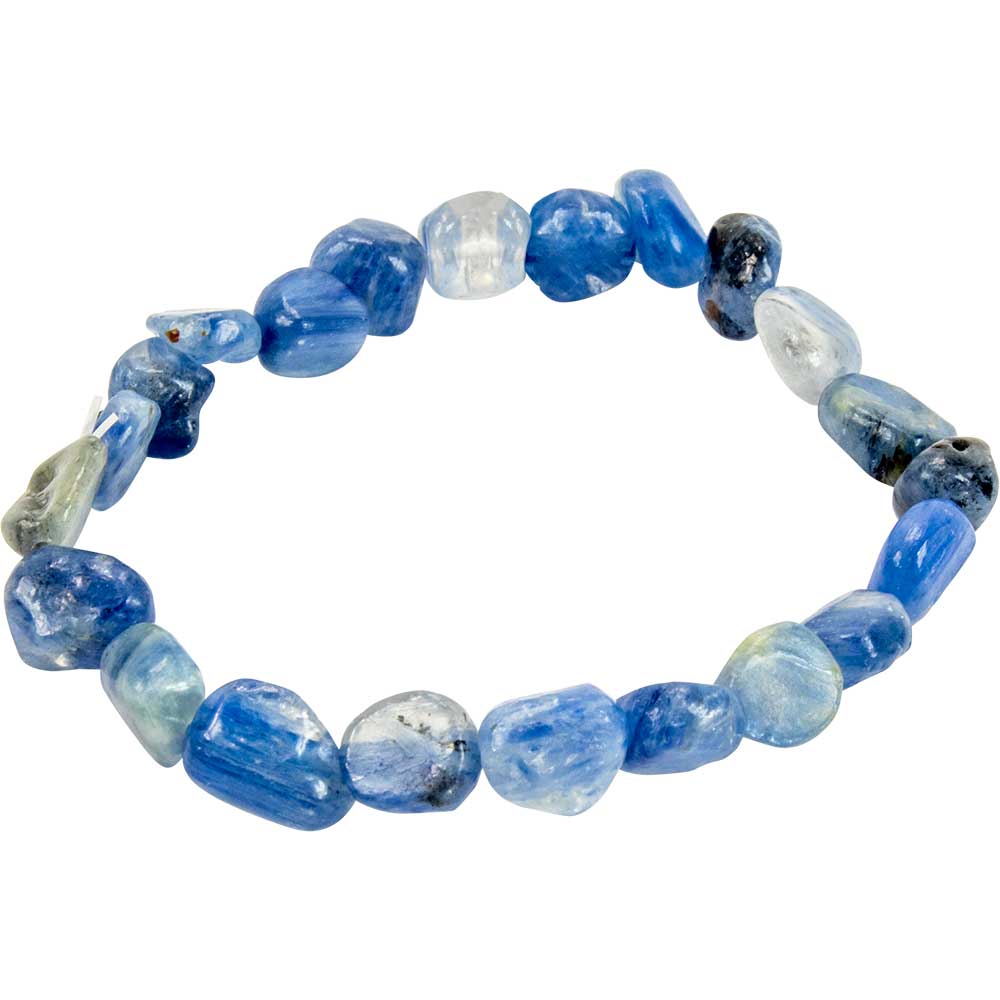 Tumbled Stones Elastic Bracelet  6-12mm - Kyanite (Each): Kyanite