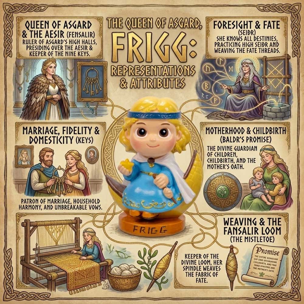 Polyresin Baby Viking Figurine - Frigg (Each)