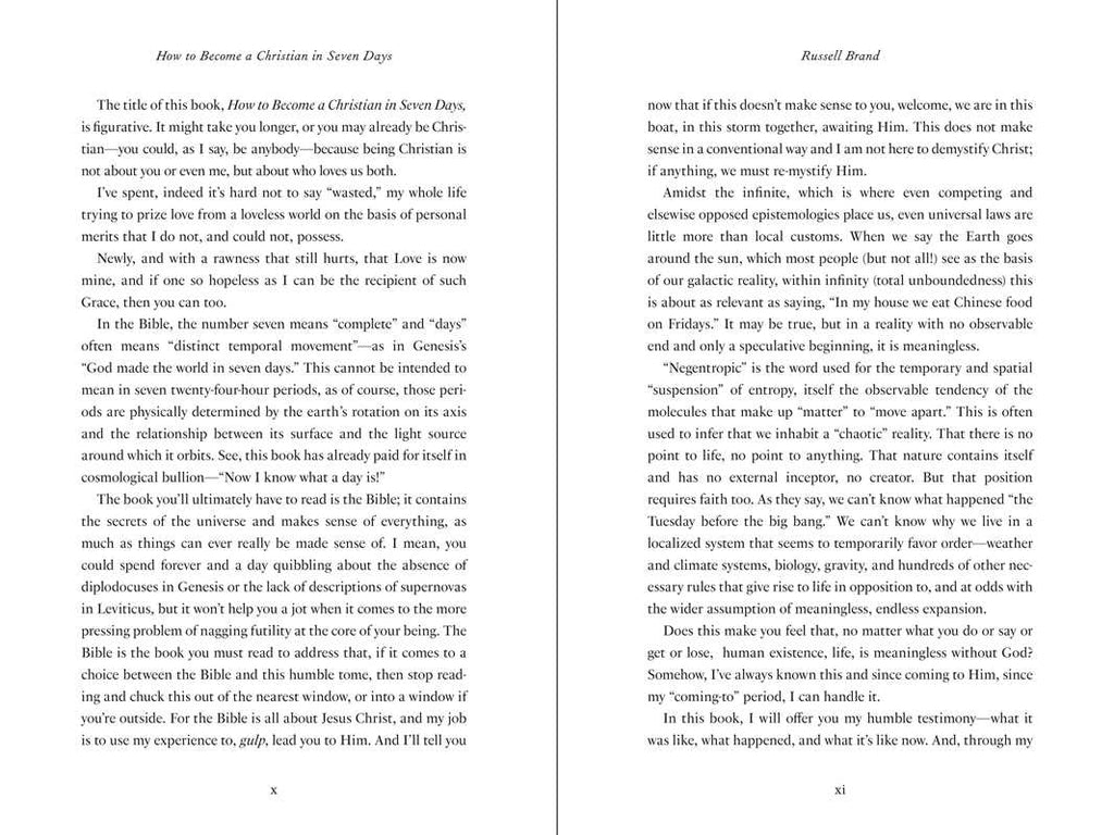 How to Become a Christian in Seven Days* by Russell Brand: Hardcover 192 pages / English