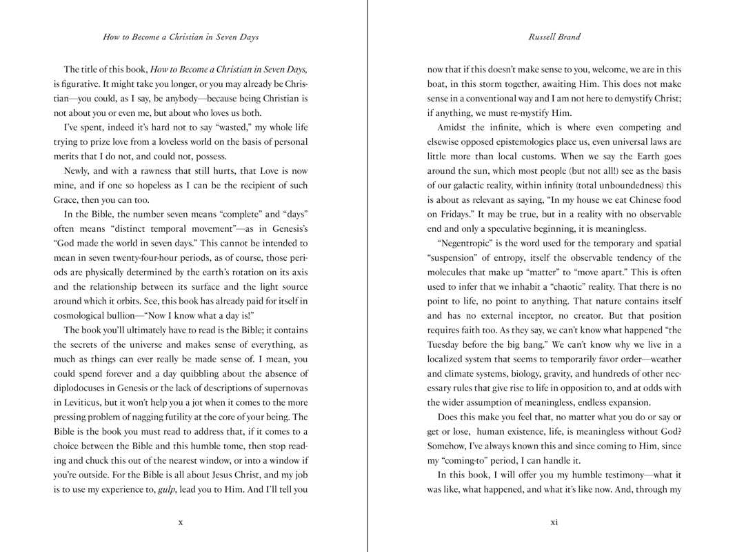 How to Become a Christian in Seven Days* by Russell Brand: Hardcover 192 pages / English
