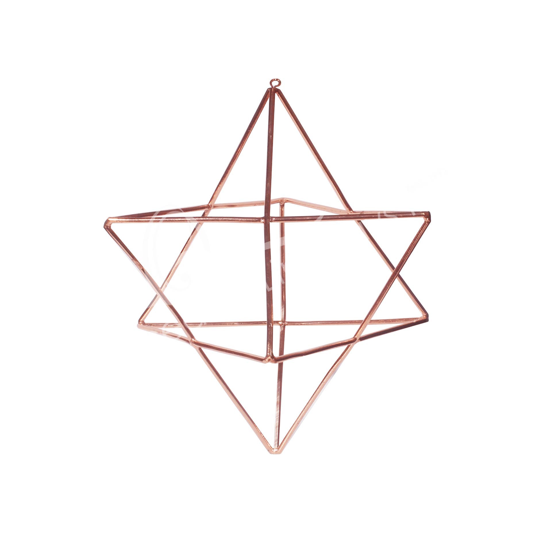 (PC)HANGING - COPPER MERKABA 6"