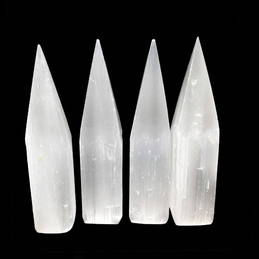 Selenite Crystal Tower Obelisk Point -Stone Generator