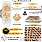 Sadhu Board with Copper Nails, 10mm (0.39 in) – White Gold Color - Most Popular | Tengry