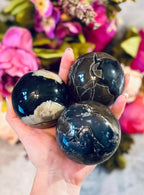 Volcano Agate Crystal Spheres, UV Fluorescent Crystal Balls: 350-399 Grams