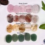 Gemstone Crystal Worry Stone - Finger Massage Stone (RK11): Green Snakeskin Jasper