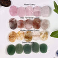 Gemstone Crystal Worry Stone - Finger Massage Stone (RK11): Red Hematoid