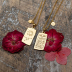 Zodiac Tarot Card & Astrology Necklace: Gold Plated / Aries