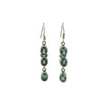 Blue Topaz Gemstone Earrings Sterling Silver 925 Dangling