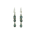 Blue Topaz Gemstone Earrings Sterling Silver 925 Dangling