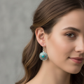 Turquoise Sterling Silver Dangling Statement Earrings
