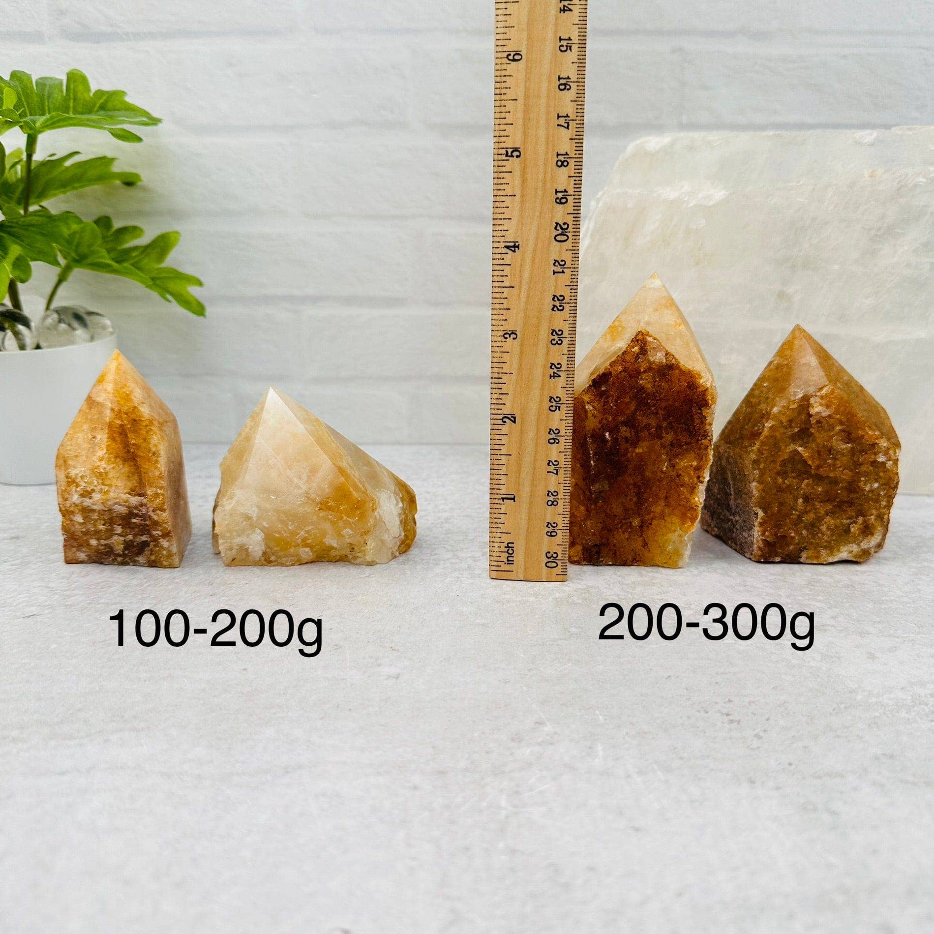 Golden Healer Semi Polished Point Crystal - By Weight: 100-200g