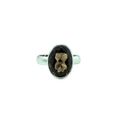Smoky Quartz Silver Ring Oval Statement Unisex : 6