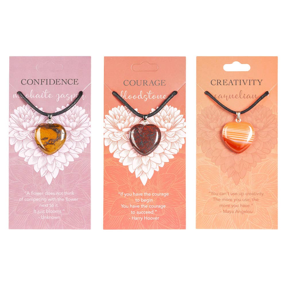 Heart Pendants: Courage (Bloodstone)