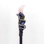 Magic Wand w/ Gift Box - Rose Quartz Moon & Snake (Each): Rose quartz