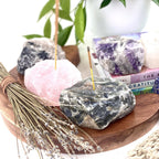 Rough Stone Crystal Incense Burner - Incense Holder: Amethyst